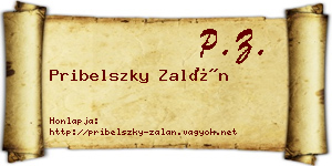 Pribelszky Zalán névjegykártya